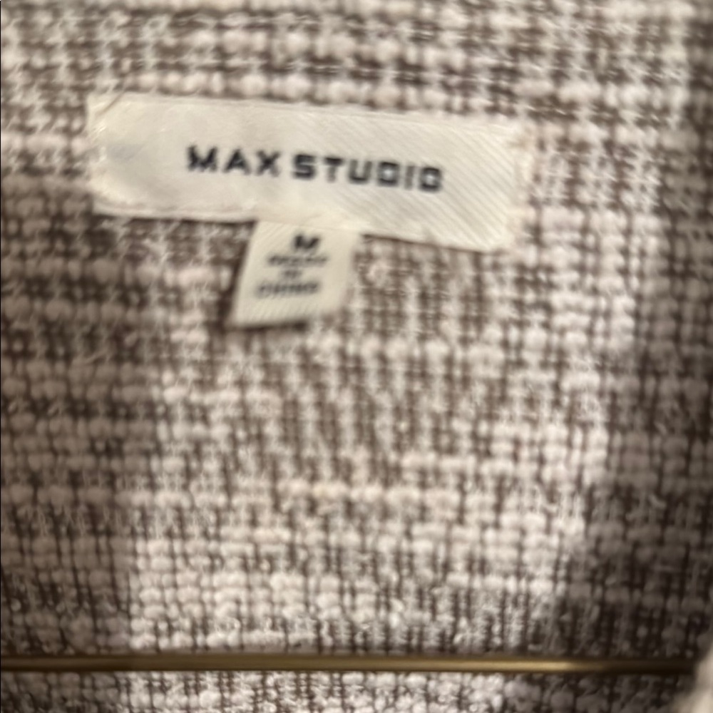 Max Studio Chic Beige Textured Jacket - image 2